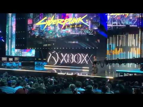 Cyberpunk 2077 Crowd Reaction! &amp; Keanu Reeves! - E3 2019