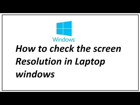 How to check the screen Resolution in Laptop windows