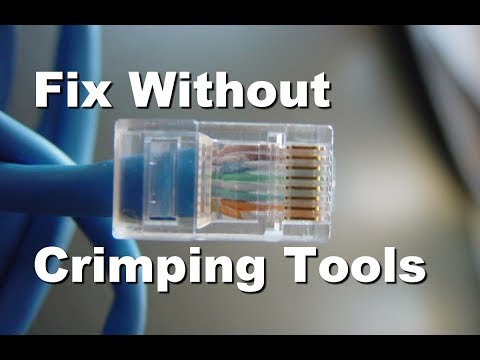 How to FIX Repair Broken Internet RJ45 Connector Replacement without Crimping Tools