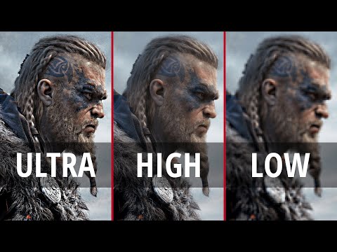 ASSASSIN'S CREED VALHALLA - PC 1080p Ultra / High / Low COMPARAISON GRAPHISMES + FPS