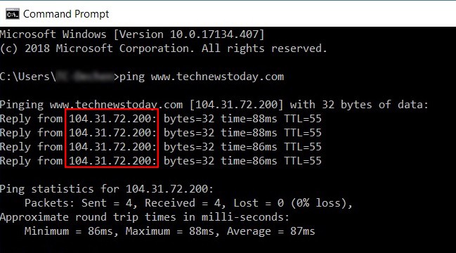 How to Find IP Address of Website 2 Find-IP-Address-of-a-website-by-pinging