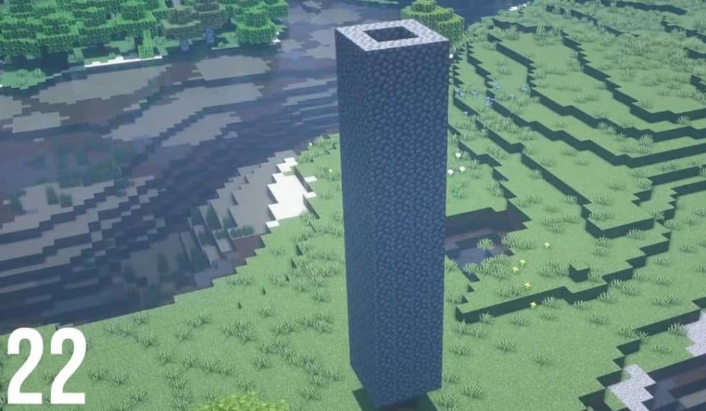 How to Make a Mob Farm in Minecraft For An XP Farm 3 Build Up 21 Blocks