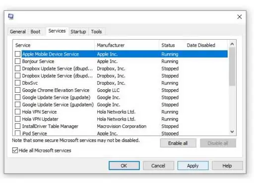 What Is System Idle Process and Why Is It Using High CPU? 10 Hide-all-Microsoft-services