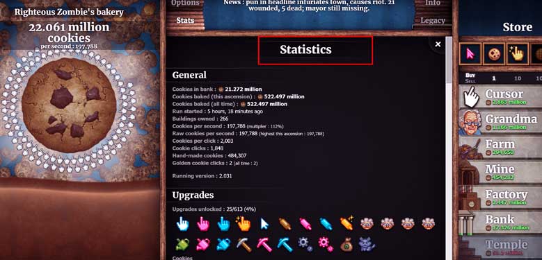 Cookie Clicker Stats