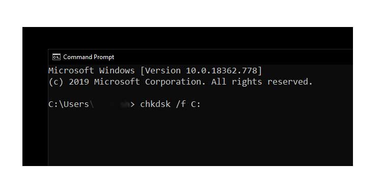 Run a chkdsk scan