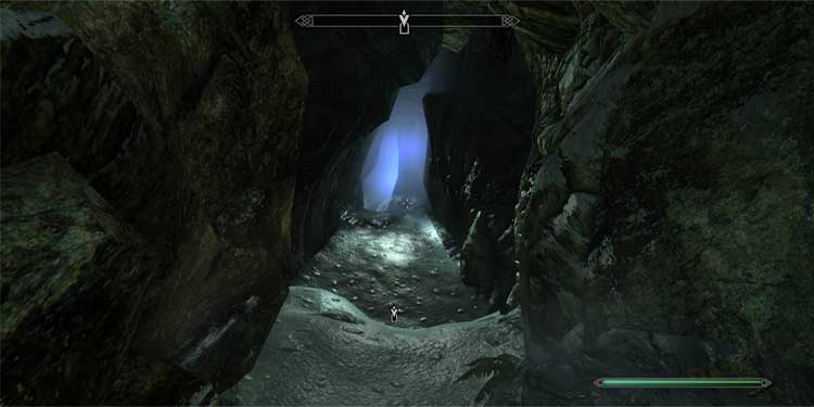 SKYRIM first cave exit