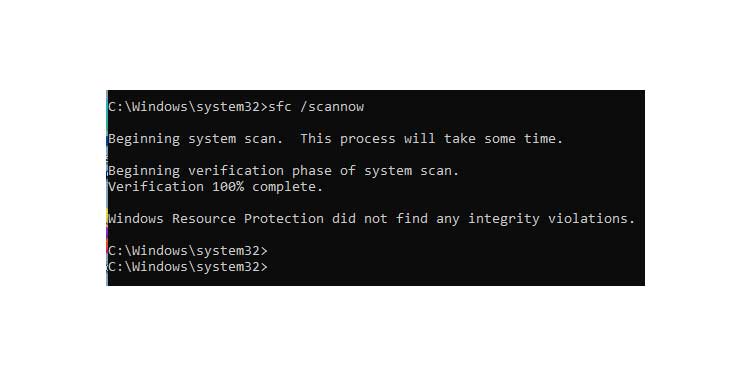 System File Checker Command