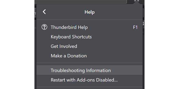 Thunderbird-Troubleshooting