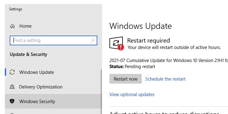 Windows Restart Now