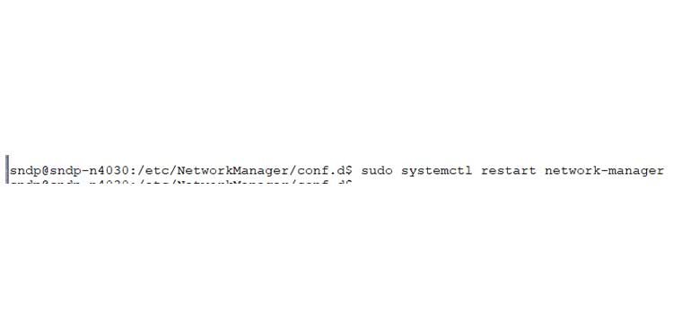 restart network manager using systemctl