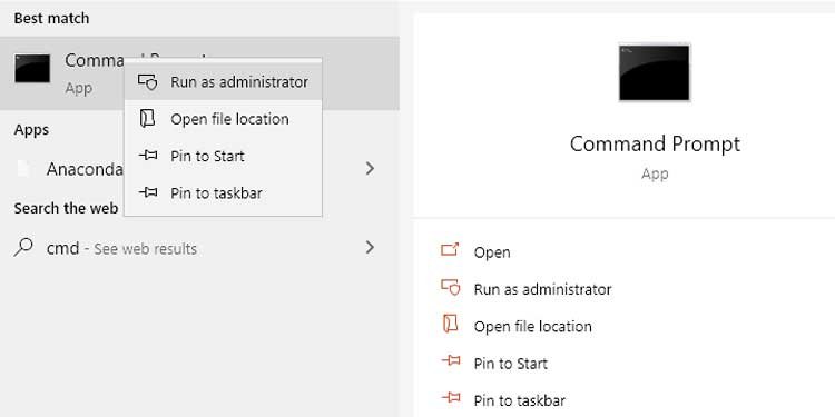 run command prompt as administrator