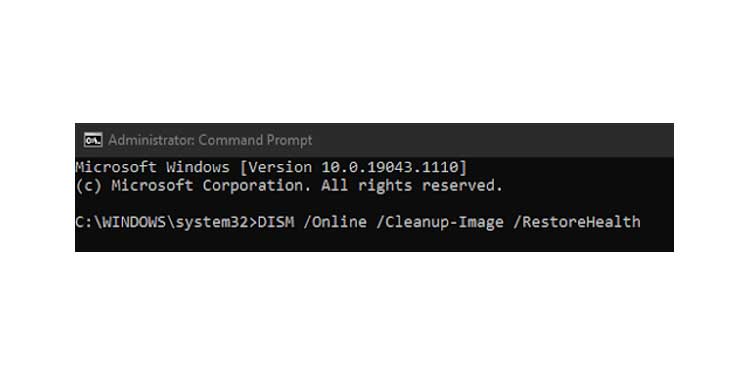 windows dism online cleanup image restore health