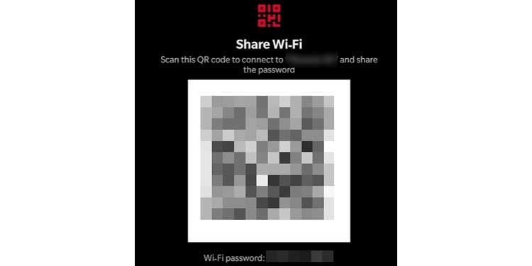 Android 10 Wifi QR code and password
