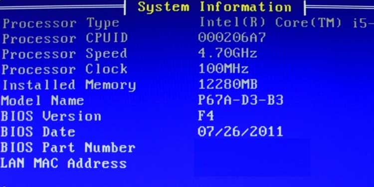 Bios-Versionsdatum