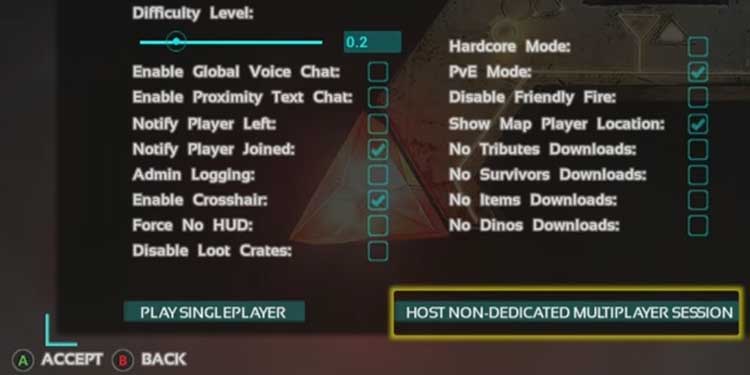 Host Non Dedicated Multiplayer Session