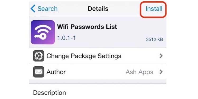 Install Wi-Fi password list iPhone