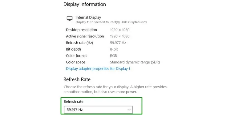 Refresh-Rate-Settings