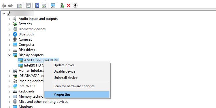 Windows Device Drivers Properties