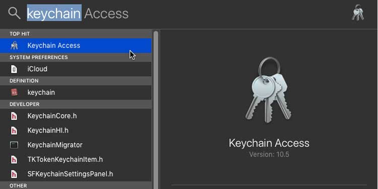 apple mac keychain access 