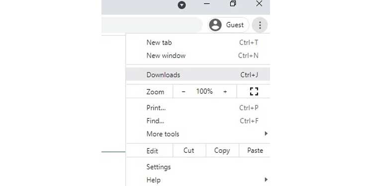 cancel downloading file in Google Chrome Settings