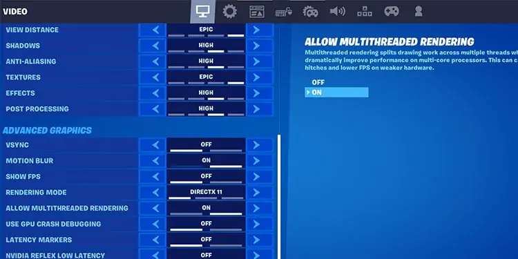 Fortnite Keeps Crashing - Troubleshooting And Fixes 20 fortnite_video-settings2