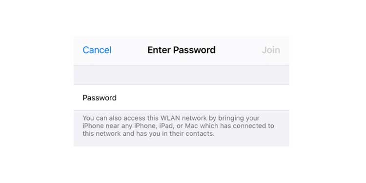 iphone wi-fi password