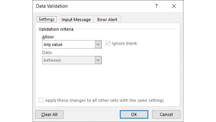 Data-Validation-dialog