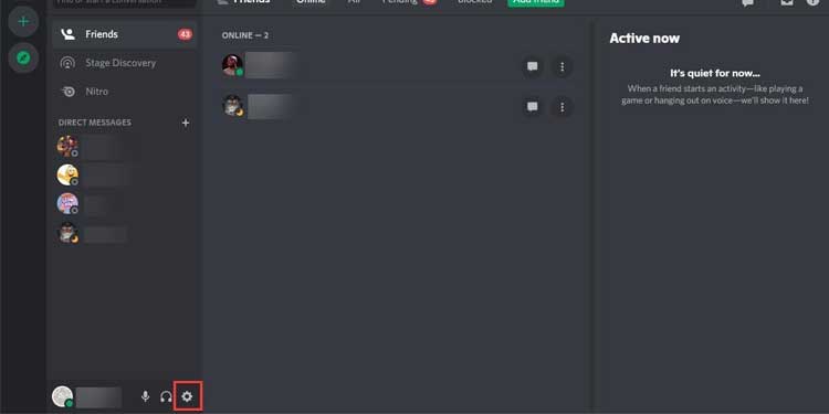 User Settings Screen