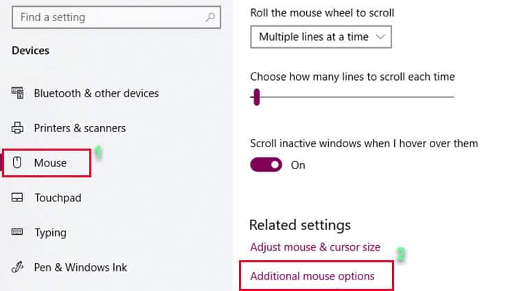 10 Ways To Make Windows Look Like Linux 5 additional-mouse-options