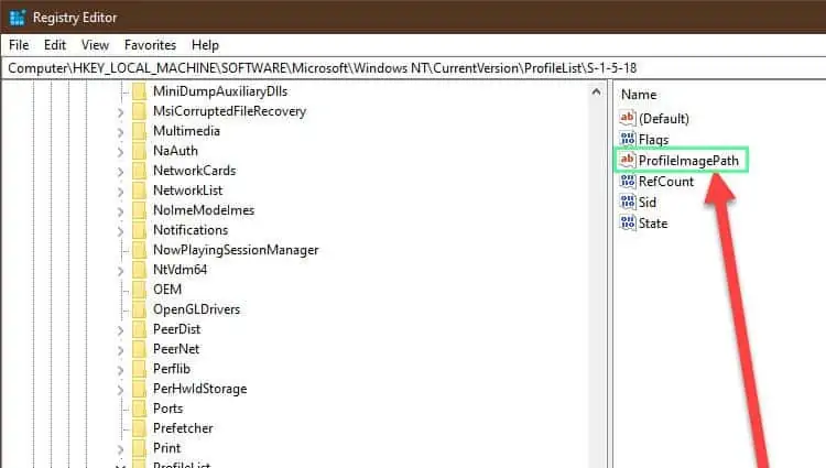 How To Fix Windows 10 Stuck On Just A Moment Loop 75 win-regedit-profileimagepath