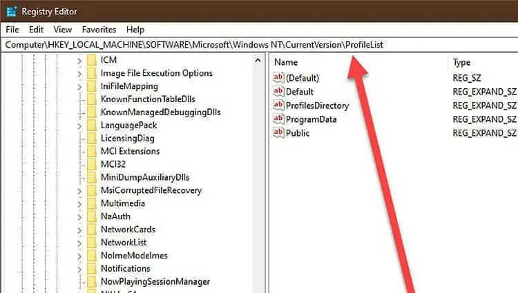 How To Fix Windows 10 Stuck On Just A Moment Loop 73 win-regedit-profilelist