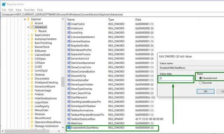 How to Fix Start Button Not Working Windows 63 EnableXamlStartMenu