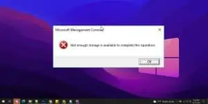How to Fix “Not Enough Storage Is Available to Process This Command”