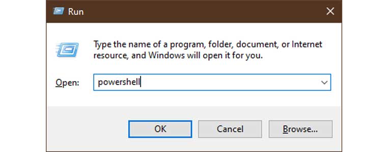 Opening Powershell