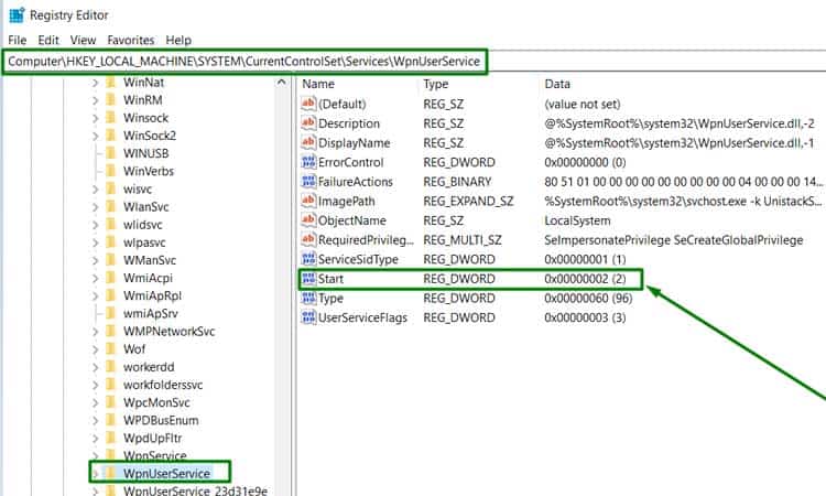 Regedit Settings