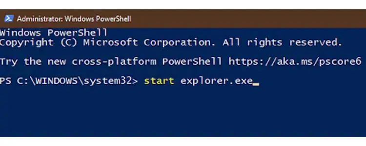 How to Fix Start Button Not Working Windows 45 Start-Explorer-Powershell
