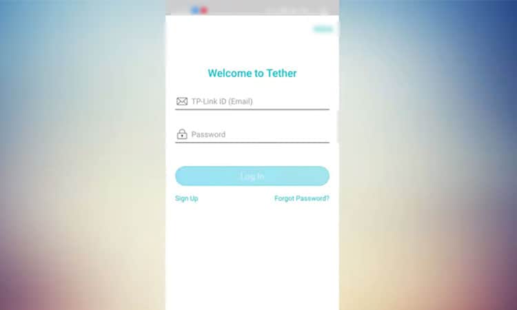Tether Login page