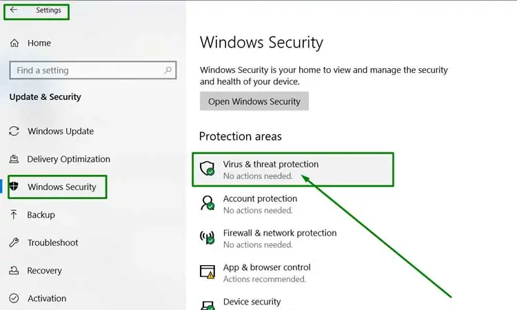 How to Fix Start Button Not Working Windows 56 Virus-and-Threat-Protection