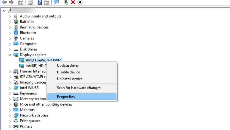 How to Fix graphics adapter properties
