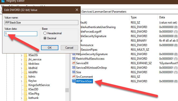 How to Fix regedit-lanman-irpa