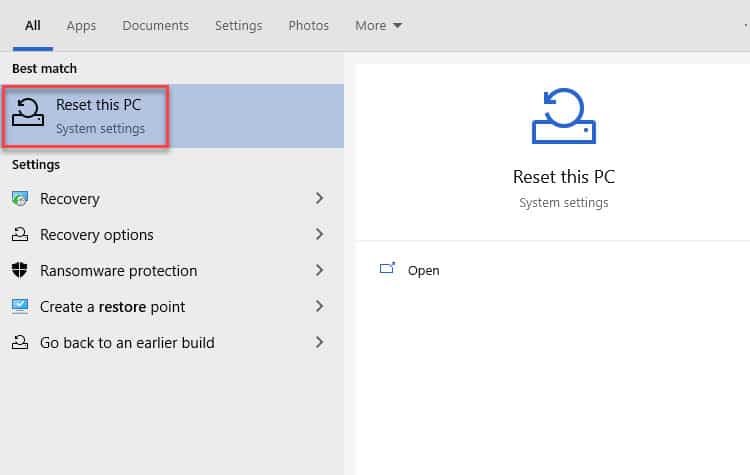 How to Fix reset-PC-app