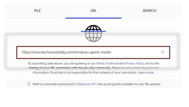 How to Check if a File Is Safe For Downloading 32 virustotal-url-box