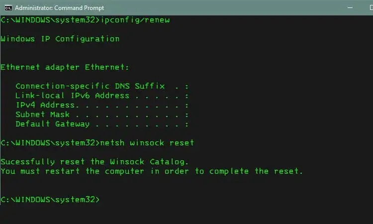 9 Ways To Fix ROBLOX Error Code 277 29 winsock-reset