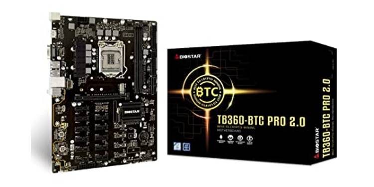 Biostar TB360-BTC PRO 2.0 - Best Under $300 with 12 PCIe Slots