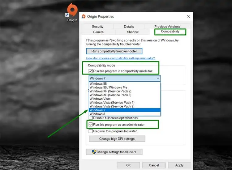 Compatibility-Mode-Run-as-Admin-Settings