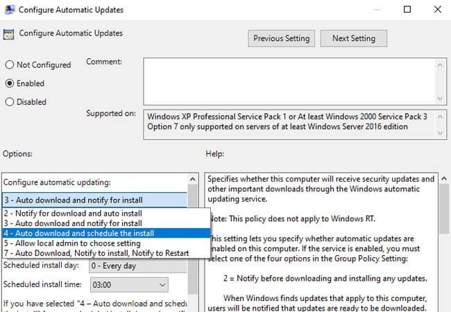 Configure Automatic Updates