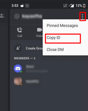 Copy ID from Conversations