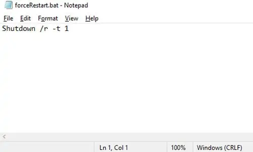 Force-Start-Text