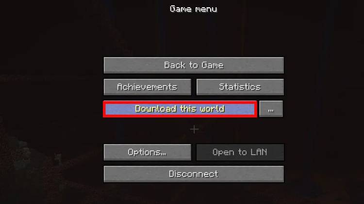 Downloading Minecraft world