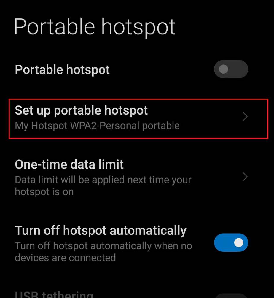 Hotspot portatile